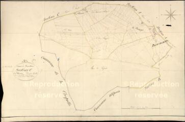 1 vue  - Beauvilliers : plans du cadastre napoléonien. Section C2 dite de la villeneuve (ouvre la visionneuse)