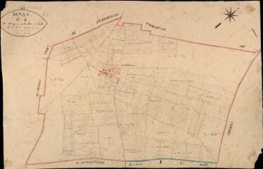1 vue  - Binas : plans du cadastre napoléonien. Section A1 dite du bourg (ouvre la visionneuse)