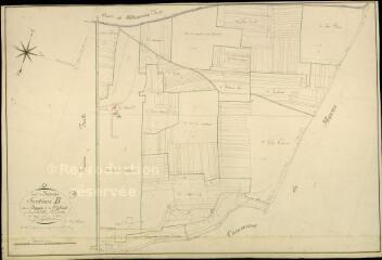 1 vue  - Boisseau : plans du cadastre napoléonien. Section B2 dite du bourg et du melleret (ouvre la visionneuse)