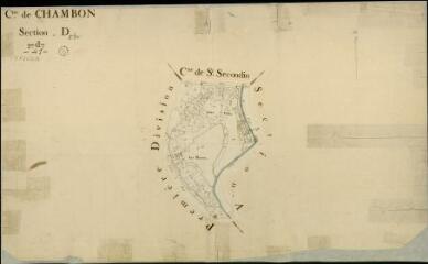 1 vue  - Chambon-sur-Cisse : plans du cadastre napoléonien. Section D2 (ouvre la visionneuse)