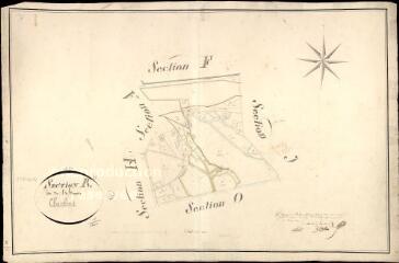 1 vue  - Chambord : plans du cadastre napoléonien. Section K dite de l\'annerie (ouvre la visionneuse)