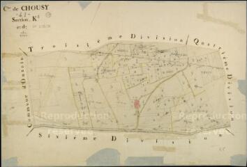 1 vue  - Chouzy-sur-Cisse : plans du cadastre napoléonien. Section K5 (ouvre la visionneuse)