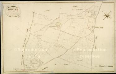 1 vue  - Contres : plans du cadastre napoléonien. Section L2 dite du hameau de cornilly (ouvre la visionneuse)