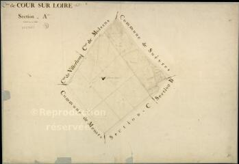 1 vue  - Cour-sur-Loire : plans du cadastre napoléonien. Section A (ouvre la visionneuse)