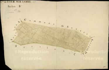 1 vue  - Cour-sur-Loire : plans du cadastre napoléonien. Section B (ouvre la visionneuse)