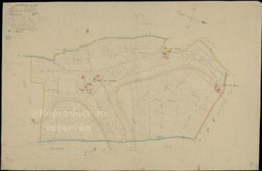 1 vue  - Fontaine-les-Coteaux : plans du cadastre napoléonien. Section B3 dite de la Ville (ouvre la visionneuse)