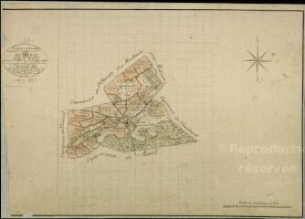 1 vue  - Huisseau-sur-Cosson : plans du cadastre napoléonien. Tableau d\'assemblage (ouvre la visionneuse)
