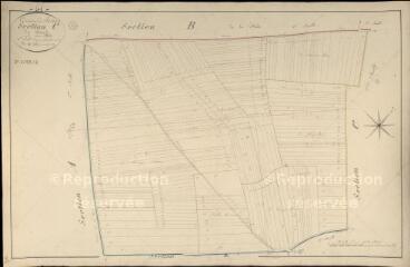 1 vue  - Josnes : plans du cadastre napoléonien. Section C1 dite du bourg (ouvre la visionneuse)