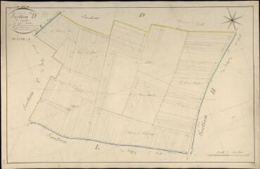 1 vue  - Josnes : plans du cadastre napoléonien. Section D1 dite du moulin (ouvre la visionneuse)