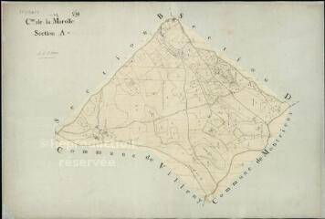 1 vue Marolle (La) : plans du cadastre napoléonien. Section A