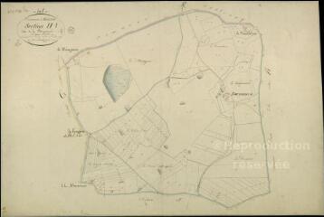 1 vue  - Mesland : plans du cadastre napoléonien. Section H1 dite de la bauçonnerie (ouvre la visionneuse)