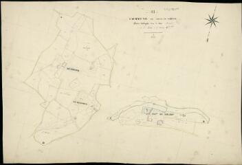1 vue  - Nouan-le-Fuselier : plans du cadastre napoléonien. Section C1 dite du Bourg, développement (ouvre la visionneuse)