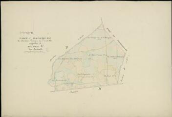 1 vue  - Nouan-le-Fuselier : plans du cadastre napoléonien. Tableau d\'assemblage de la section E dite des Fontenils (ouvre la visionneuse)