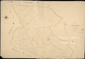 1 vue  - Prunay-Cassereau : plans du cadastre napoléonien. Section E1 dite de tartifume (ouvre la visionneuse)