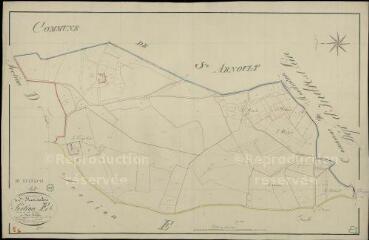 1 vue  - Saint-Martin-des-Bois : plans du cadastre napoléonien. Section E1 dite de la grue (ouvre la visionneuse)