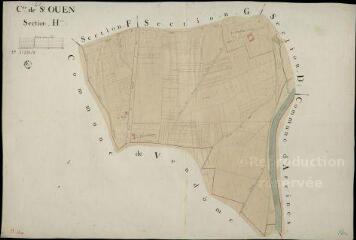 1 vue  - Saint-Ouen : plans du cadastre napoléonien. Section H (ouvre la visionneuse)