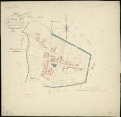 1 vue Vernou-en-Sologne : plans du cadastre napoléonien. Section E2 dite du Bourg