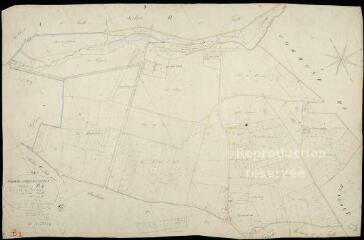 1 vue  - Ville-aux-Clercs (La) : plans du cadastre napoléonien. Section B2 dite du fort girard (ouvre la visionneuse)