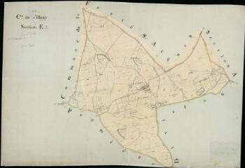 1 vue  - Villeny : plans du cadastre napoléonien. Plan parcellaire de la section E2 (ouvre la visionneuse)