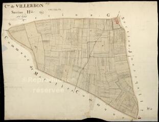 1 vue  - Villerbon : plans du cadastre napoléonien. Section H (ouvre la visionneuse)