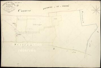 1 vue  - Villermain : plans du cadastre napoléonien. Section B1 dite du bourg (ouvre la visionneuse)