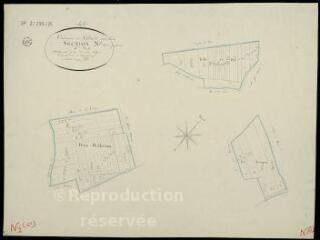 1 vue  - Villiers-sur-Loir : plans du cadastre napoléonien. Section N2 (2) Bois buffereau - taille du puits - bois loriquet (ouvre la visionneuse)