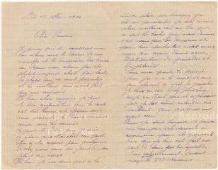 2 vues  - Lettre de son cousin Maurice Hodeau datée du 15 mai 1916 (ouvre la visionneuse)