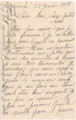 3 vues  - Lettres de sa soeur Constance Maria Aubert épouse Lecas datées du 2 janvier 1917 (ouvre la visionneuse)
