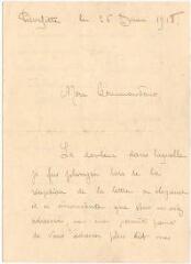 3 vues  - Brouillon d\'une lettre adressée au commandant Clavet daté du 26 juin 1918 (ouvre la visionneuse)