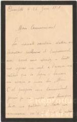 2 vues  - Brouillon d\'une lettre adressée au commandant Clavet daté du 24 juin 1919 (ouvre la visionneuse)