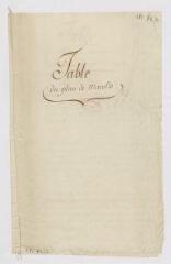 3 vues  - Marolles : table des plans de la Chantrerie de Marolles et table, 1769. (ouvre la visionneuse)