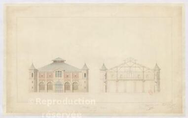 1 vue  - Blois : projet de halle par J. de La Morandière, juillet 1848. (ouvre la visionneuse)