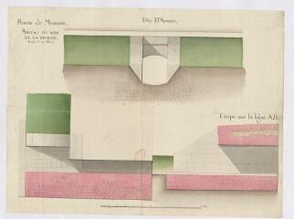 1 vue  - Plans de la R.N. 152 (route nationale) de Briare à Angers, XVIIIe siècle : route d\'Orléans à Blois, arceau du Bois de la Touche. (ouvre la visionneuse)