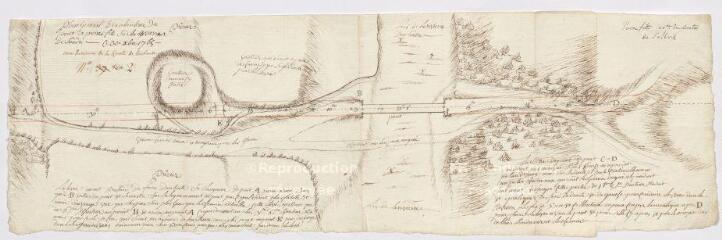 1 vue  - Plan général des alentours du pont de Pierrefitte sur la rivière la Sauldre, 30 octobre 1765 (ouvre la visionneuse)