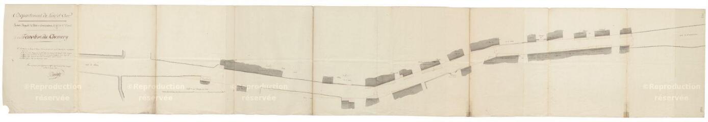 1 vue  - Chemery : R.N. 156 (route nationale) ; plan de la traverse du bourg, 1822. Provenance : service des Ponts-et-Chaussées (versé le 25 juin 1929). (ouvre la visionneuse)