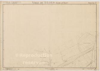 1 vue  - [Blois] : ville de Blois, plan topographique régulier dressé par le Ministère de la Reconstruction et de l\'Urbanisme, [secteurs Érigny et la Fosse à la Chaux], 1941-1949, plan imprimé. (ouvre la visionneuse)