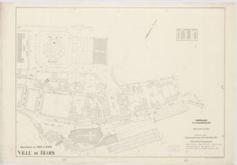 1 vue  - [Blois] : ville de Blois, fond de plan topographique [entre le secteur de la cathédrale et la place de la République], Commissariat à la Reconstruction, 1942, plan imprimé. (ouvre la visionneuse)