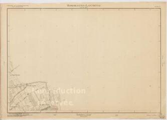 1 vue  - Romorantin-Lanthenay : plan topographique régulier [secteurs La Gaucherie et les Maisons Neuves] dressé par le Ministère de la Reconstruction et de l\'Urbanisme, 1948, plan imprimé. (ouvre la visionneuse)