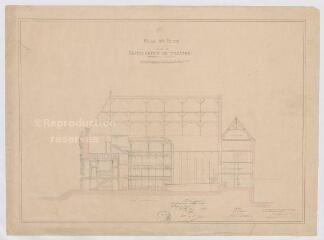 1 vue  - [Blois] : ville de Blois : projet de restauration du théâtre : coupe longitudinale, 1868-1869. Provenance : fonds de l\'architecte Jules de La Morandière (F 430-431) (ouvre la visionneuse)