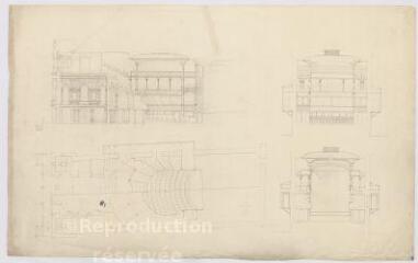 1 vue  - [Blois : projet d\'aménagement et de restauration du théâtre, 1867-1869]. Provenance : fonds de l\'architecte Jules de La Morandière (F 430-431) (ouvre la visionneuse)