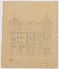 1 vue  - [Blois : projet d\'aménagement et de restauration du théâtre : façade principale, 1867-1869]. Provenance : fonds de l\'architecte Jules de La Morandière (F 430-431) (ouvre la visionneuse)