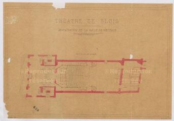 1 vue  - [Blois] : théâtre de Blois : restauration de la salle de spectacle, [1867-1869]. Provenance : fonds de l\'architecte Jules de La Morandière (F 430-431) (ouvre la visionneuse)