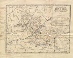 1 vue  - Département de Loir-et-Cher : carte dressée par A. Duval et éditée par C. Migault, imprimeur à Blois, 1889. (ouvre la visionneuse)