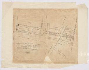 1 vue  - [Blois : projet de la place Saint-Jean suivant le plan des nouveaux alignements], août 1787. (ouvre la visionneuse)