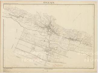 1 vue Onzain : plan topographique dressé par le Ministère de la construction, 1963, plan imprimé.