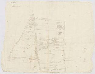 1 vue  - [Talcy : seigneurie] : brouillons des plans et arpentages de M. Guesdron qui ont servy à faire le plan général de l\'atlas, 2 janvier 1736, plume. (ouvre la visionneuse)