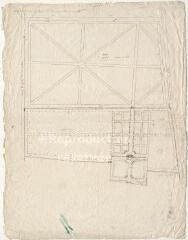 1 vue  - [Talcy : plan du jardin, potager et bois du château, début XVIIe], plume. (ouvre la visionneuse)