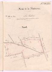1 vue  - [Talcy : plans de la] ferme de la Basse-Cour : les Sauloies, [feuille] n° 13 du plan, [15 décembre 1833], plume et aquarelle. (ouvre la visionneuse)