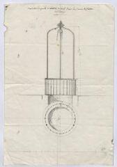 1 vue  - [Talcy] : modèle du puits à rétablir à neuf dans la cour du château de Talcy, [XVIIIe], plume. (ouvre la visionneuse)