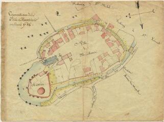 1 vue  - [Marchenoir : plan de la] circonvallation de la ville de Marchenoir en l\'année 1786, plume et aquarelle. Provenance : F 1710 (Fonds Louis Belton). (ouvre la visionneuse)